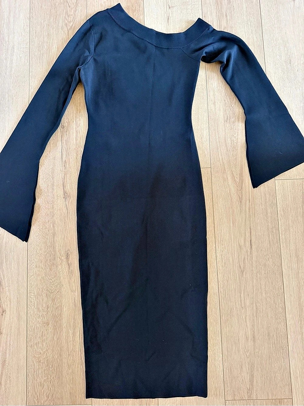 Solace London Black Midi Dress